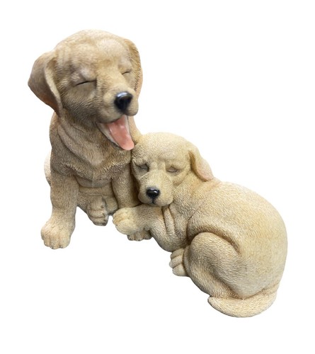 Golden labrador dog statue - dog,