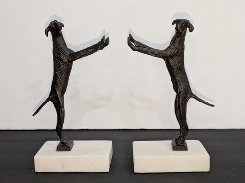 Golden retriever bookends - retriever, dog