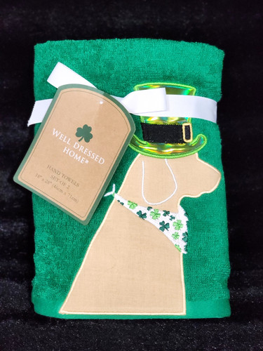 Golden retriever hand towels - golden,