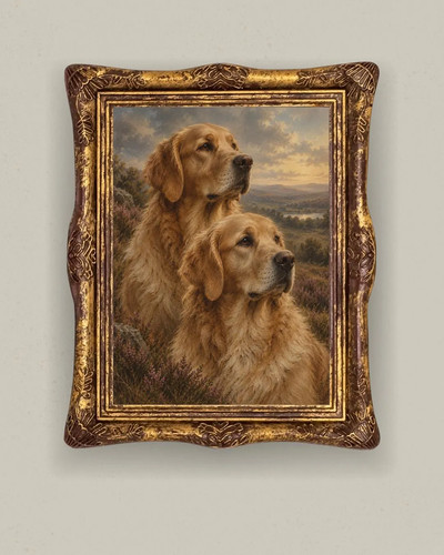 Golden retriever pair - golden,
